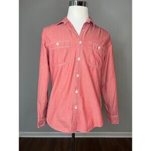 Jcrew 100% Cotton Chambray Shirt L/S Size Medium